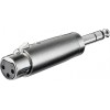 GBC 30.5643.00 - Xlr Microphone Adapter from 3 pole socket to jack 6,3mm stereo Connectors Onetrade
